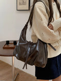 MQTIME  -  Korean Sle Large Capaci Tote Bag Women's Faionable Crossbody Bag Underarm Bag Lazy Sle Handbag for Autumn Winter