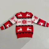 MQTIME  -  Women Kids Red Christmas Sweaters Casual Soft Jumpers Warm Thicken Matching Outfits Pullover Knitwear Xmas Family Look New