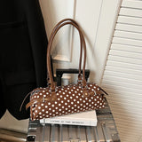 MQTIME  -  Retro Polka Dot Bag Fashionable Large-capacity Adjustable Commuter Casual Shoulder Bag