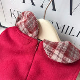 MQTIME  -  Girls Christmas Dress Winter Peter Pan Collar Thicken Warm Kids Girls Princess Dress Bow Appliques Toddler Girl Red Dress