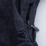 MQTIME  -  Spring Summer New Series Denim Dress Lapel Side Zipper Fashion Wrinkle Waist Slim Elegant Female Vestidos