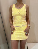  MQTIME  -  Women Sparkle Sequin Skirt Sets Sleeveless Tank Top with Mini Skirts 2 Piece Set Summer Party Club Streetwear