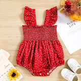 MQTIME  -  Summer Outfits Baby Girl Romper Toddler Clothes Korean Fashion Cute Dot Sleeveless Cotton Bodysuit Newborn Jumpsuits