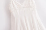  MQTIME  -  Women's Vintage Embroidery Off-Shoulder Mini Suspender Dress Summer Sexy Elegant Street Holiday Clothing