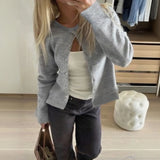 MQTIME  -  Autumn/Winter New Casual Simple Solid Colour Long-Sleeved Jacket Sweater