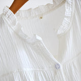 MQTIME  -   Sexy Sleepwear Women Cotton Night Dress V-Neck Long Sleeve Nighties Spring Summer New Nightgown Nightdress