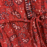 MQTIME  -  Boho Long-sleeved Dress V Neck Rayon Summer Short Dress Femme Hippie Printing Mini Dress Flare Sleeve Chic Vestidos