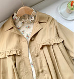 MQTIME  -  Girls Long Trench Coats 2025 New Fashion England Style Windbreaker Jackets Kids Spring Autumn Children's Clothing 2-8 Years