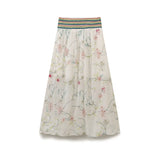 MQTIME  -  Beach Style Dress Sets Summer New Flower Embroidery Two Pieces Outfits Mujer Cotton Blend Vacation Boho Suits