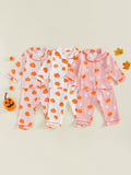 MQTIME  -  2Pcs Boys Christmas Pajamas Set Long Sleeve Reindeer Print Button Down Shirts and Pants Set Sleepwear for Winter