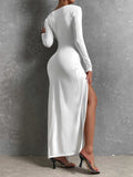 MQTIME  -   Maternity Dresses For Photo Shoot Sexy Cut Out Front Open Backless Maxi Dress Wedding Party Photography Pregnant Women Clothes