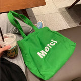 MQTIME  -  Large Capaci Canvas oulder Bag Women's Tote Handbag Eco-friendly op Bag Artistic Sle Casual Soft Bapa