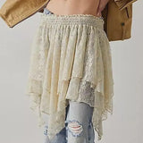 MQTIME  -  Spring/summer Women's Y2k Lace Skirt Lace Pleated Women's Skirt