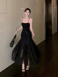 MQTIME  -  Midi Dress Female Vintage Bodycon Strap Dress Even Party Chic Summer Outwear Beach Style Clothing Korean