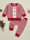 MQTIME  -  Cute Baby Girls Winter Holiday Clothes Reindeer Print Hoodie and Leggings Set for Christmas Party Outfit