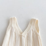 MQTIME  -  2psc Summer Newborn Infant Baby Boy Girls Knit Waistcoat + Shorts Muslin Sleeveless Hollow Ventilate Kids Fashion Baby Cloting