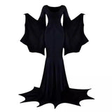 MQTIME  -  Autumn New Halloween Party Cosplay Witch Costume Gothic Dress Maxi Dress