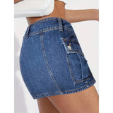 MQTIME  -  Women's Denim Skirt Spring Fashion Casual Denim Skirt High Waist Street Style Slim Sexy Denim Short Skirt Female