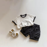 MQTIME  -  Summer New Children Short Sleeves T-shirt Girls Letter Print Tees All-match Baby Cotton Tops Fashion Boy Tshirt Kid Clothes