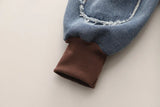 MQTIME  -   Boys Thick Fleece Jeans Pants Autumn Winter New Children Padded Warm Trousers Baby Casual Long Pants Baby Clothes
