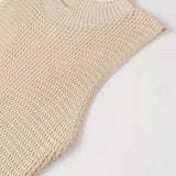 MQTIME  -  Autumn Knitted Dress Round Neck Sleeveless Slim Fit Elegant Dress A-line Sexy Party Sweater Dress Mujer Vestidos