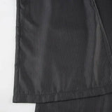 MQTIME  -   New Retro Low Waist Striped Woven Pants Loose Draped Straight Leg Trousers Trendy Commuter Casual Pants for Women