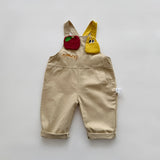 ﻿ MQTIME  -  New autumn baby clothing for 0-3 years old, cartoon apple pear patch overalls,