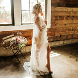  MQTIME  -  Women's Sexy Lace Cape with Eyelashes Lace for Photo Shoot Elegant Fashion Maternity Photography Props Long Dress Cape