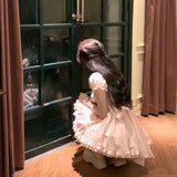 MQTIME  -  Pure Sexy Women Dress French Style Off Shoulder Square Neck Princess Dresses Korean Fashion Ruffles Skirts Summer Female Clothes
