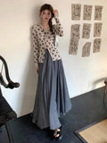 MQTIME  -  Vintage Cotton Linen Skirt Women Irregular High Waisted Maxi Skirts Elegant Ladies Casual Loose Summer A-line Long Skirt