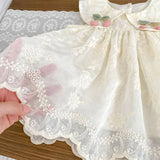 MQTIME  -  New Summer Children Clothes 1-5Yrs Kids Princess Dresses Sleeveless Cotton Lace Splicing Baby Girl Party Dress