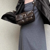 MQTIME  -  American Retro PU Harajuku Style Y2k Cool Large Buckle Crossbody Bags Shoulder Bag Phone Lipstick Storage Bags Women Bag