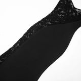 MQTIME  -  Lace Patchwork Bodycon Camisole Maxi Dress Women Fashion Spaghetti Straps Backless Slim Birthday Party Long Robe Evening Gown