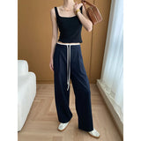 MQTIME  -  Drape Floor Mopping Suit Pants 2024 Early Spring New