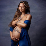 MQTIME  -  New Maternity Photography Sexy Chain Body Shoulder Necklace Rhinestone Props for Pregnant Women Photographer Accessories