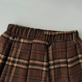 ﻿ MQTIME  -  New autumn baby clothing for 0-3 years old, fashionable brown plaid pleated skirt, cute   skirt