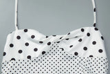 MQTIME  -  Summer Polka Dots Print A-line Maxi Dress Women Sexy Strapless Lace Up Halter Backless Vacation Beach Long Robe Streetwear