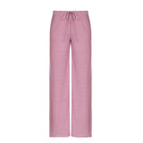 MQTIME  -  New women's clothing, simple blue striped knitted casual pants, women's loose sports beach straight-leg trousers