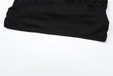MQTIME  -  Woman Sexy Metal Buckle Detail Hollow Backless Halter Top Black Tanks & Camis Sexy Summer Deep V Neck Crop Tops