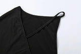 MQTIME  -  Tassel Patchwork One Shoulder Sleeveless Bodycon Maxi Dress Women Elegant Sexy Backless Slim Birthday Prom Party Long Robe