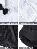 MQTIME  -  Boys Clothes Set Kids Formal Wedding Dress Suit Toddler Suit Church Photoshoot Funeral Ring Bearer Outfit Shorts Set Tuxedo