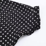  MQTIME  -  Polka Dot Printed Women Shirt Autumn New Bow Tied Blouse Woman Tops Lady Ruffles Long Sleeve Loose Elegant Blouses Top ﻿