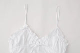  MQTIME  -  Summer Women's Sleeveless Mini Dress Bow Strap A-Line Pleated Elegant Beach Party Fashion for Ladies