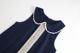 MQTIME  -  Summer Toddler Girl Dresses Korean Fashion Cute Doll Collar Sleeveless Lace Baby Princess Dress Boutique Kids Clothing BC1703