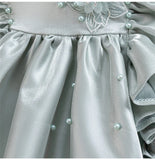 MQTIME  -  Girls Backless Bow Dress Kids Princess Wedding Gown Children Fashion Bowknot Dresses Toddler Floral Birthday Party Clothing 1-6Y