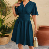 MQTIME  -  Elegant Floral Print Sleeveless Maxi Dress Women Summer Boho V-Neck Casual A-line Dress with Pockets and Belt