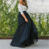  MQTIME  -  Casual Maternity Dress Mesh Stripe Splicing Tulle Pregnancy Photography Dresses Maxi Gown For Pregnant Women Long Photo Prop