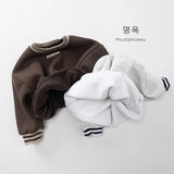  MQTIME  -  Winter New Children Long Sleeve Fleece Sweatshirt Boys Girls Warm Pullover Baby Casual Tops Kids Plus Velvet Sweatshirt