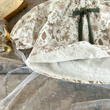 MQTIME  -  Autumn Baby Girls Two Piece Clothes Set Cotton Print Bow Tops Stretch Fragmented Lantern Pants Infant Girl Strappy Pants Outfits