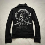  MQTIME  -  Y2K Vintage Gothic hoodies Aesthetic Harajuku Dark  letter Print Loose Sweatshirt women Streetwear Fashion Outdoor Outfits new